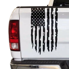 Distressed American Flag Die Cut Vinyl Decal
