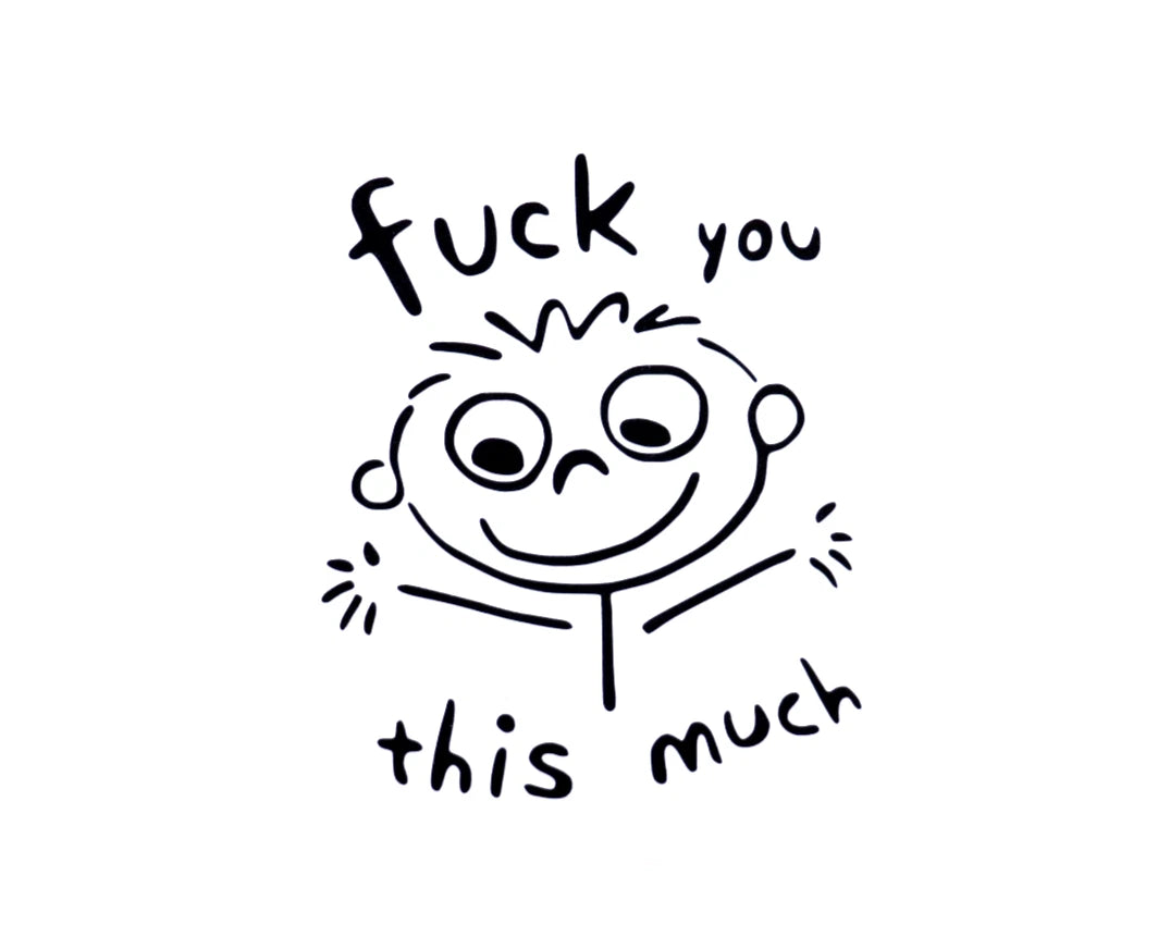 F*CK YOU THIS MUCH Car Van Bumper Window Laptop Tablet Funny Vinyl Decal Sticker.  Die Cut Vinyl Decal/ Bumper For Windows, Cars, Trucks, Laptops, Etc.