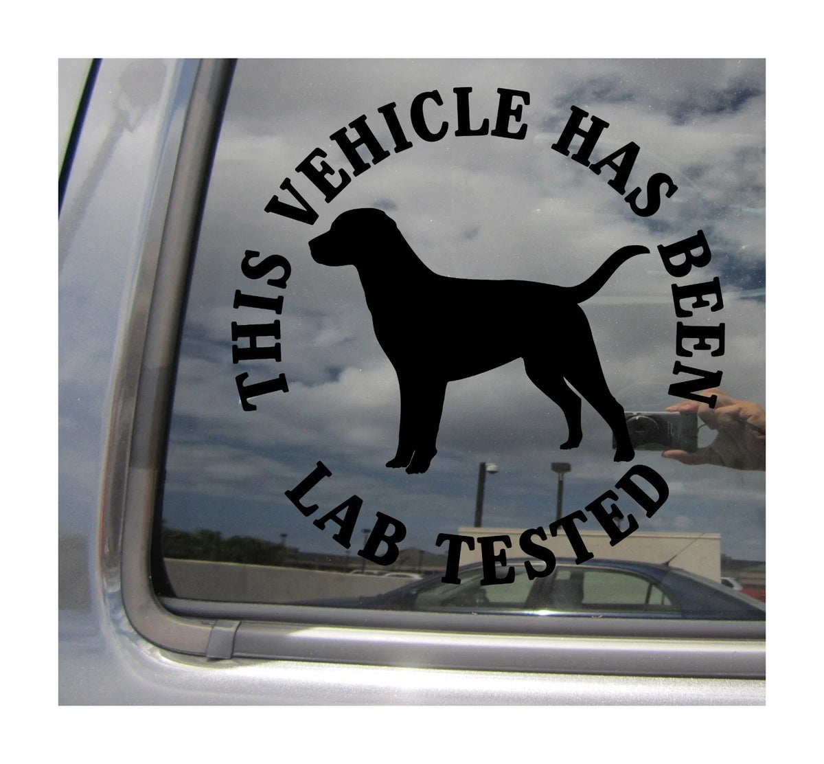 Black This Vehicle Has Been Lab Tested Die Cut Vinyl Decal