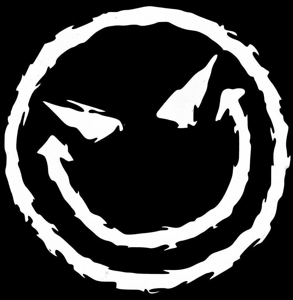 Evil Smiley Sticker Die Cut Vinyl Decal