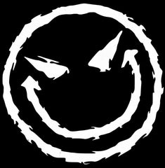 Evil Smiley Sticker Die Cut Vinyl Decal