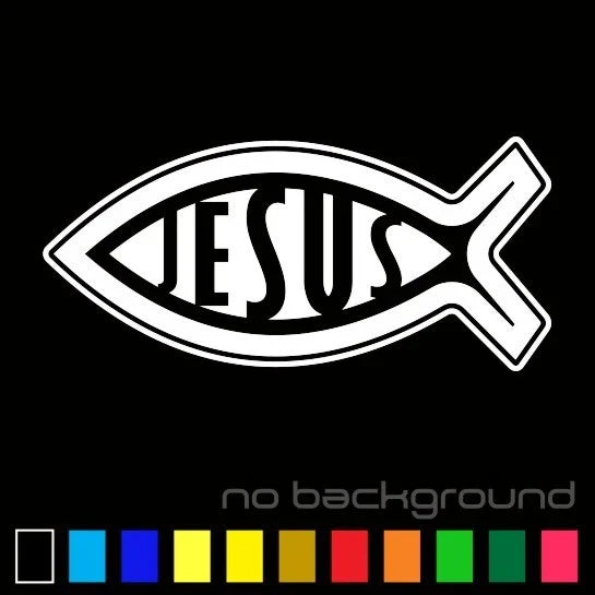 Jesus Fish Die Cut Vinyl Decal