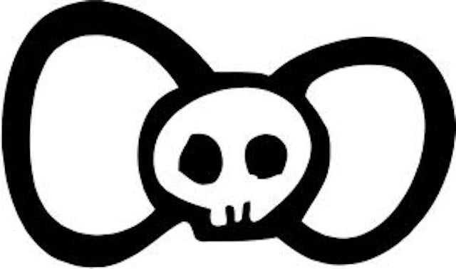 Hello Kitty Skull Bow Die Cut Vinyl Decal
