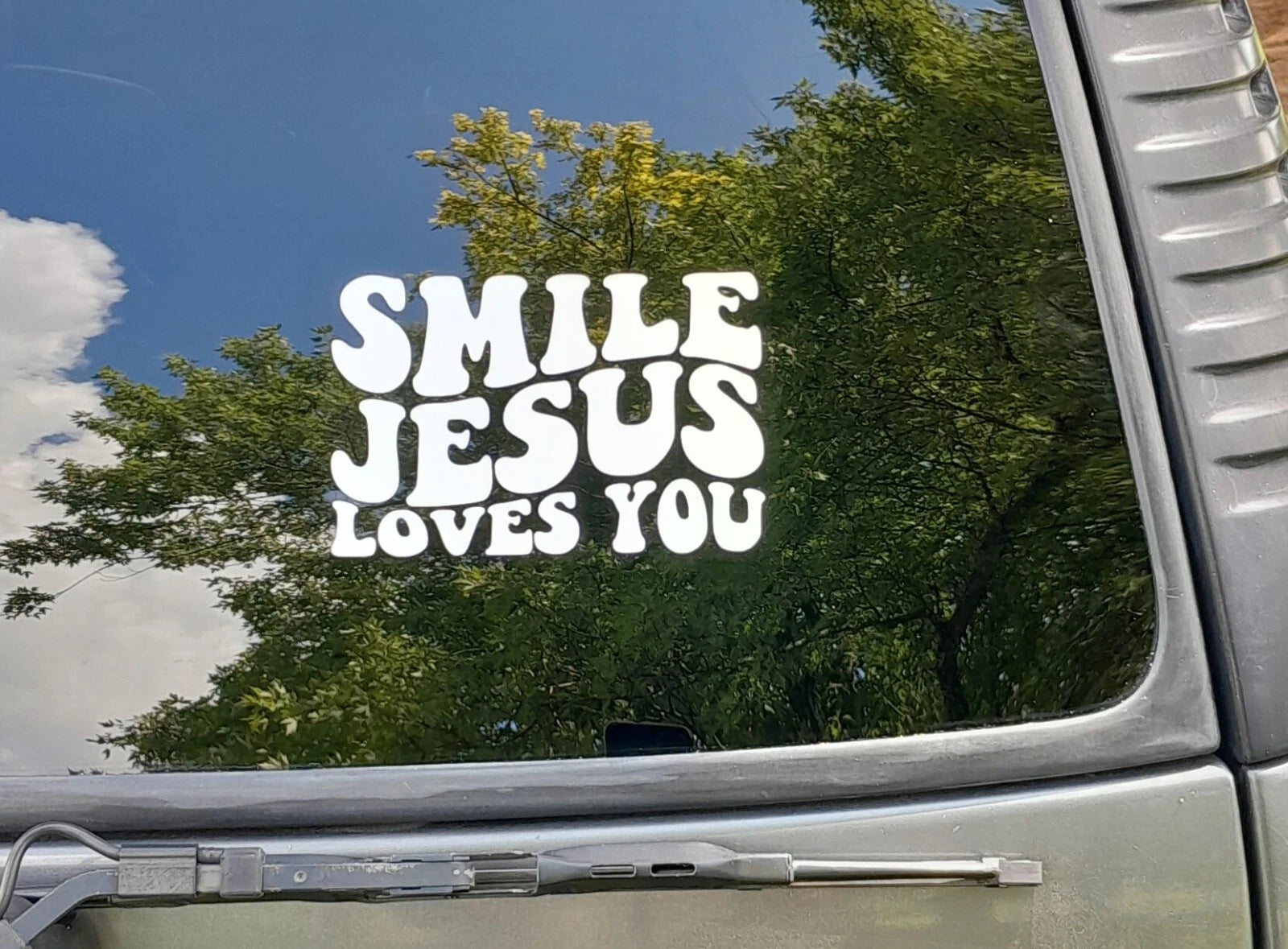 Smile Jesus Loves You Die Cut Vinyl Decal