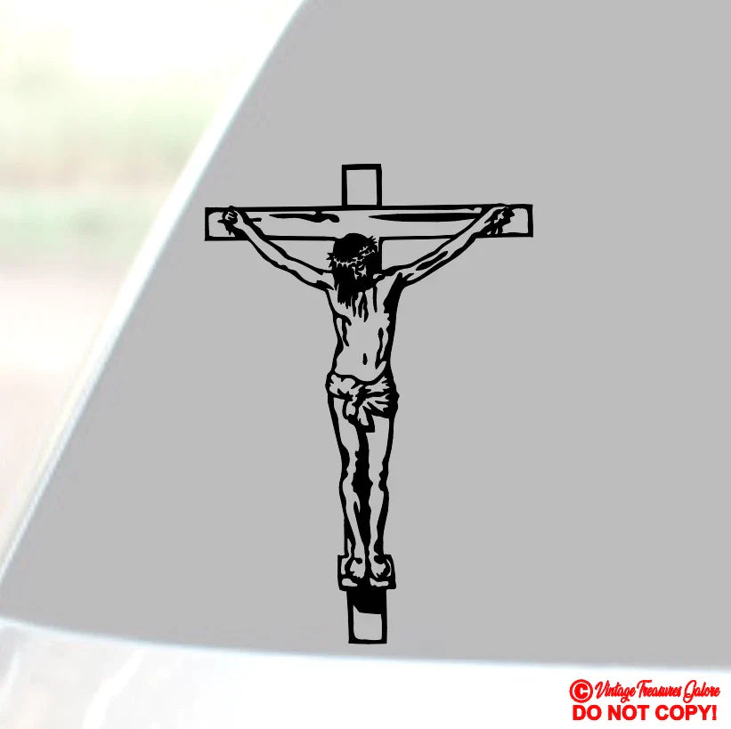 JESUS CHRIST CRUCIFIXION CRUCIFIX CHRISTIAN Die Cut Vinyl Decal