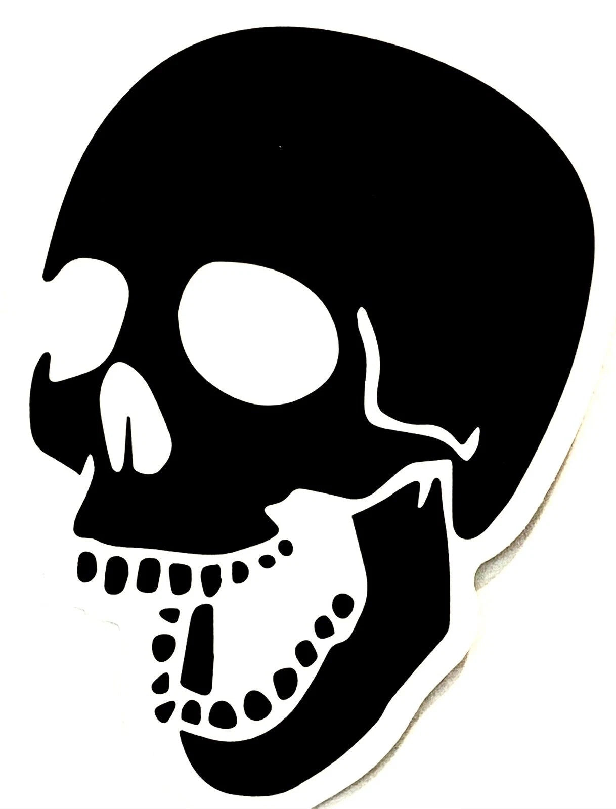 Black Skull Sticker For Windows, Cars, Trucks, Laptops, Etc