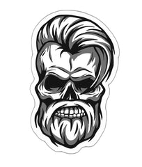 Bearded Skull Sticker For Windows, Cars, Trucks, Laptops, Etc.