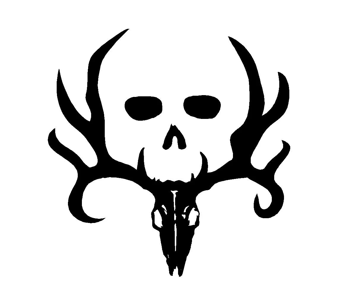 Bone Collector Skull  For Windows, Cars, Trucks, Laptops, Etc.