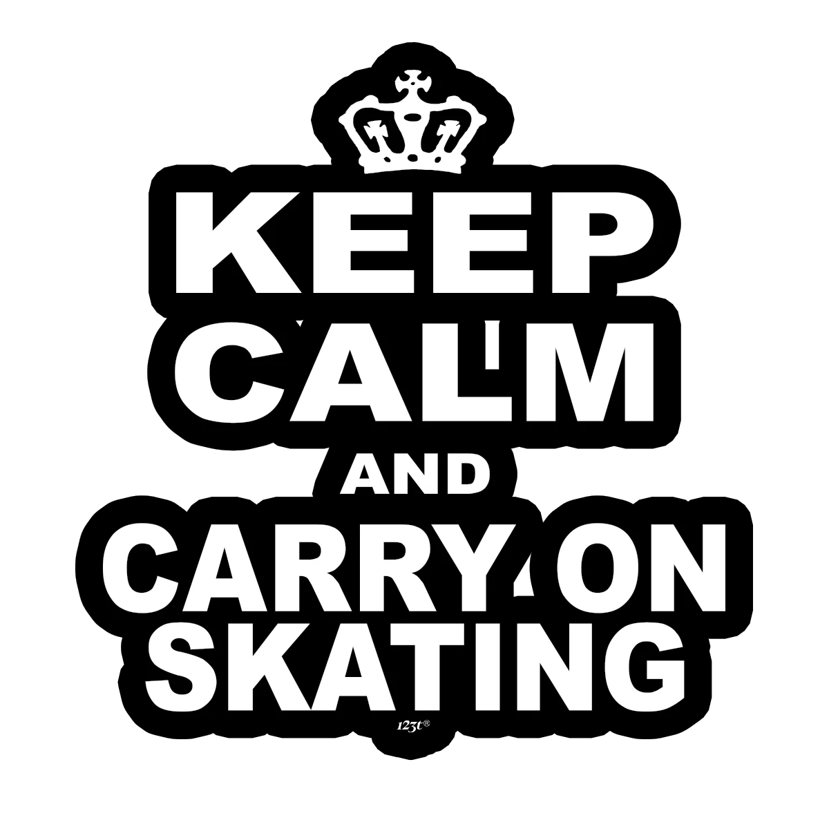 keep calm and carry on skating Die Cut Vinyl Decal
