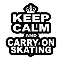 keep calm and carry on skating Die Cut Vinyl Decal