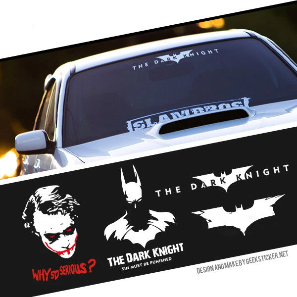 The Dark Knight Batman Vinyl Car Decal Reflective Windshield Sticker Durable Die Cut Vinyl Decal