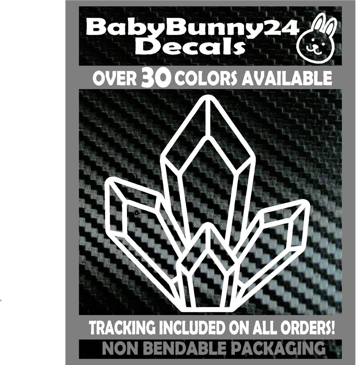 Crystal Crystals Ohm Die Cut Vinyl Decal