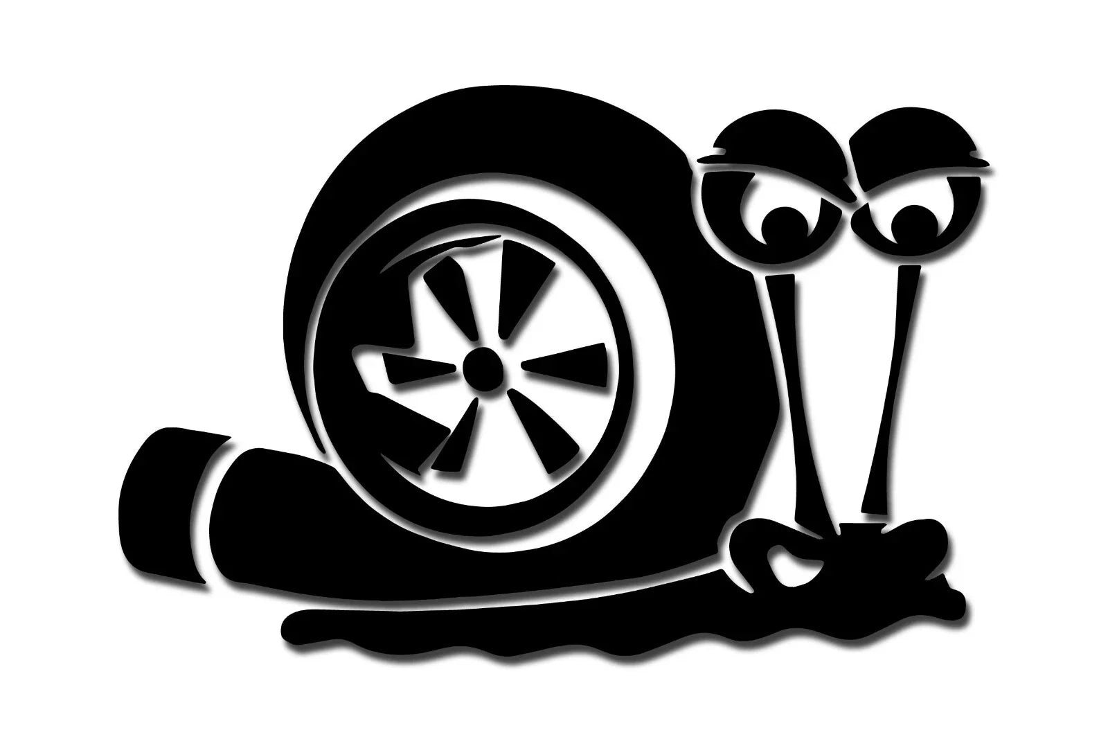 Cartoon Turbo Snail JDM Car SUV Truck  Die Cut Vinyl Decal