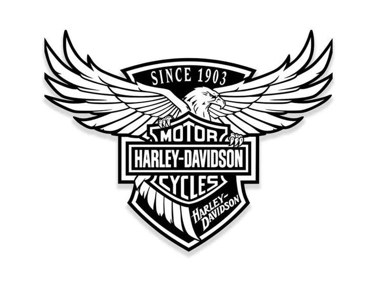 Motorcycle Shield Harley Vinyl Decal ANY Color FREE SHIP! Die Cut Vinyl Decal