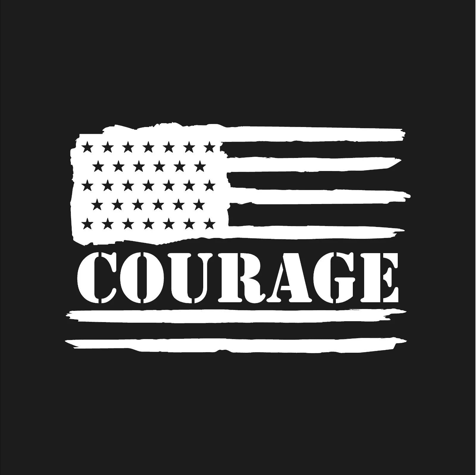 Courage Flag Bumper For Windows, Cars, Trucks, Laptops Etc.