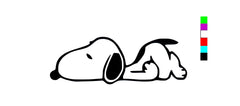 SNOOPY LAZY Car Van EV Bumper Die Cut Vinyl Decal