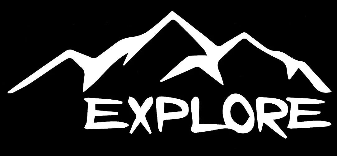 Mountains Adventure Die Cut Vinyl Decal