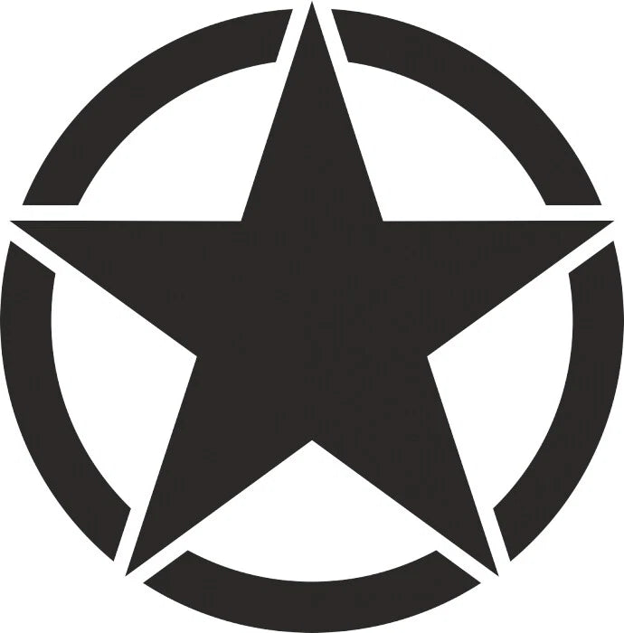 Vinyl Decal Army Star Die-Cut Vinyl Decal
