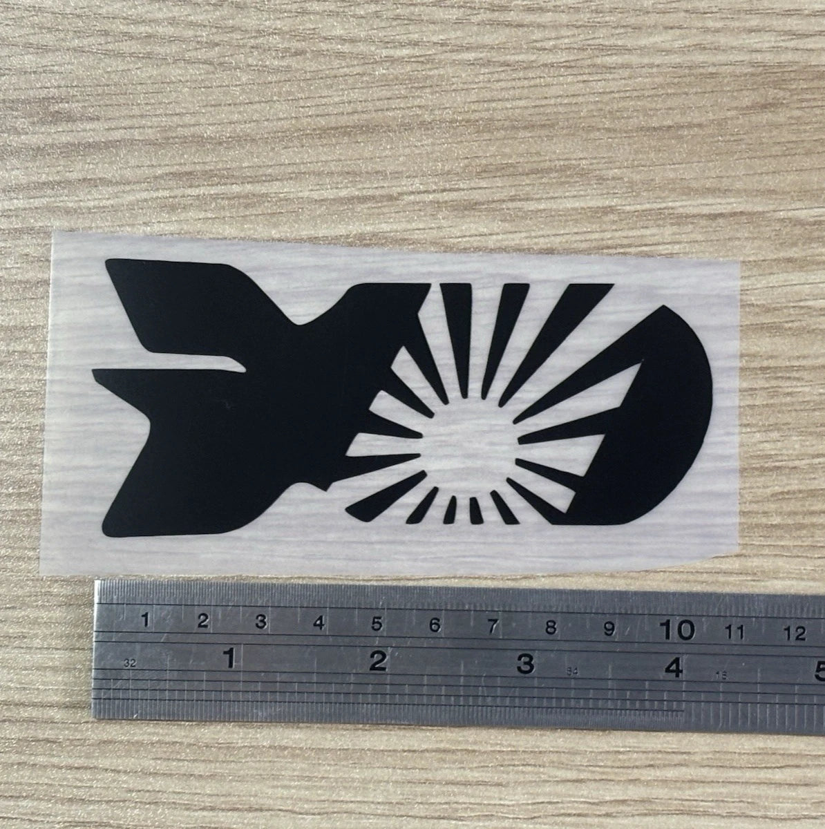 JDM Bomb Flag - Gloss Black Racing Car Truck  Die Cut Vinyl Decal