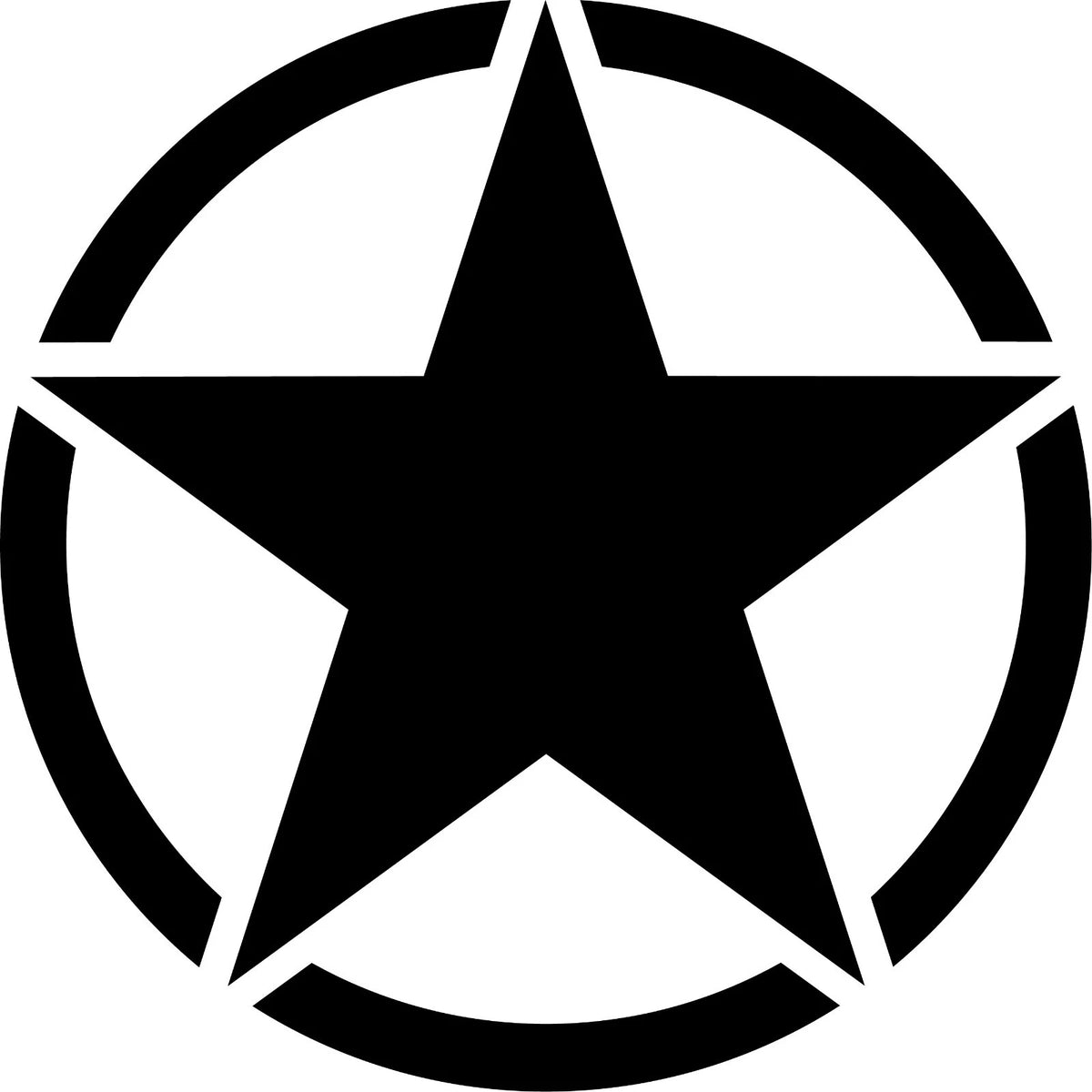 USA Army Star Fits Trucks Cars Jeeps Die Cut Vinyl Decal