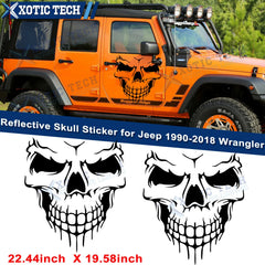 Reflective Skull Die Cut Vinyl Decal