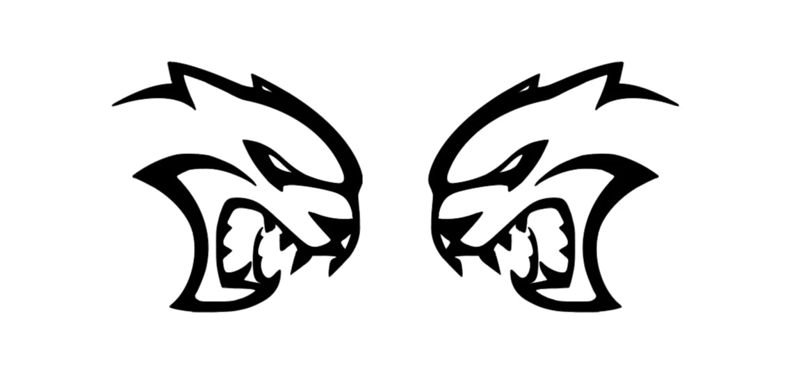 DODGE DUAL HELLCAT Die Cut Vinyl Decal