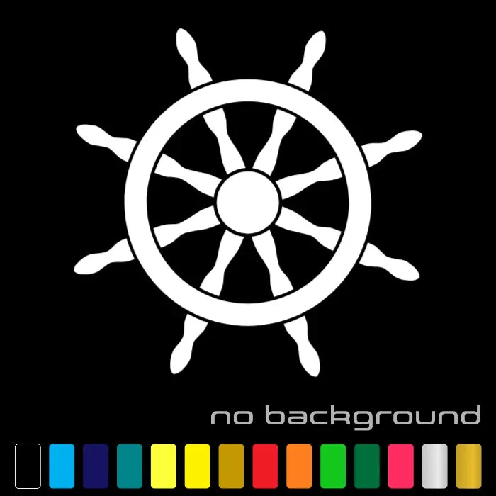 Ship Wheel Sticker Die Cut Vinyl Decal