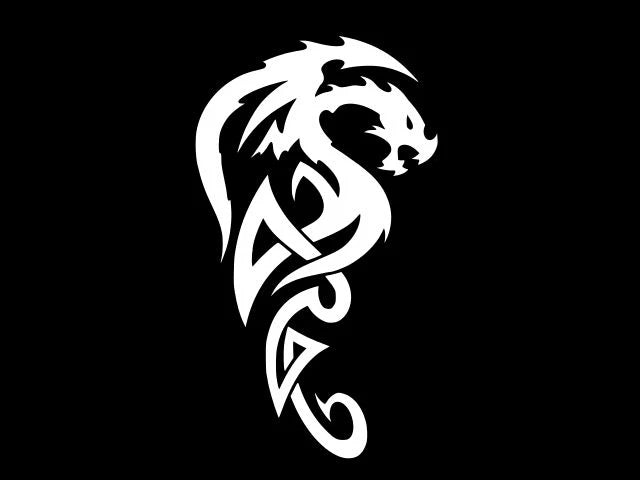 TRIBAL DRAGON Die Cut Vinyl Decal