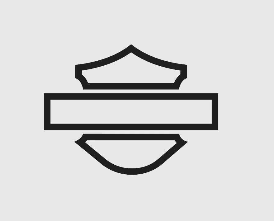 Harley Davidson Shield logo Decal Die Cut Vinyl Decal