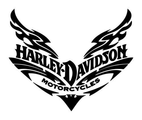 Motorcycle Heart Harley Vinyl Decal ANY Color Die Cut Vinyl Decal