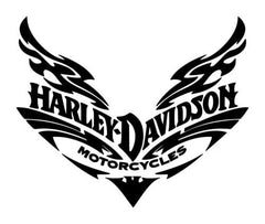 Motorcycle Heart Harley Vinyl Decal ANY Color Die Cut Vinyl Decal