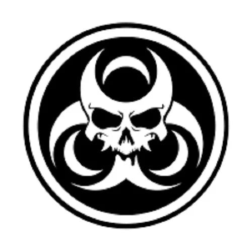 Biohazard Skull Die Cut Vinyl Decal