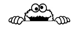 Cookie Monster Creeping Die Cut Vinyl Decal
