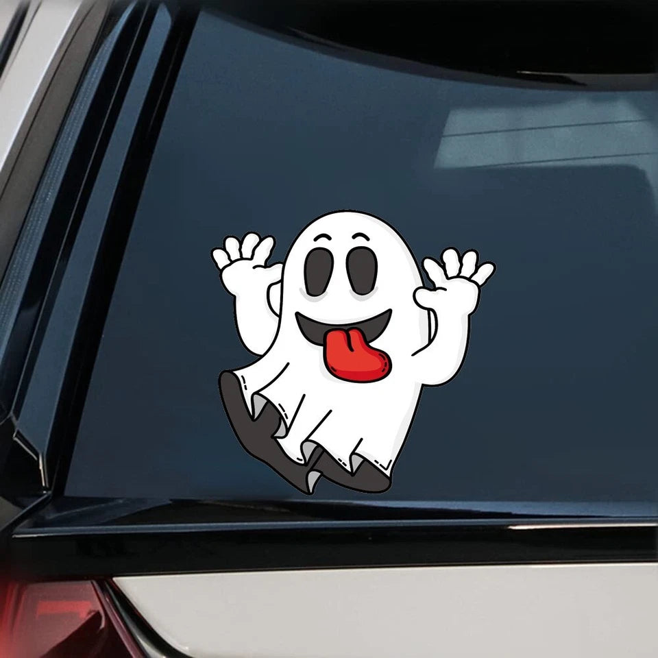 Cute Halloween Ghost Die Cut Vinyl Decal