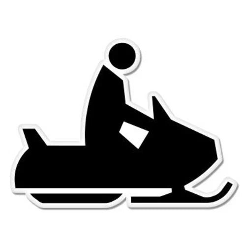 Snowmobile Die Cut Vinyl Decal