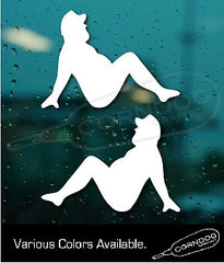 Trucker Mud Flap Chubby Guy VINYL STICKER DECAL SILHOUETTE TRUCKIN VANNER, Die Cut Vinyl Decal