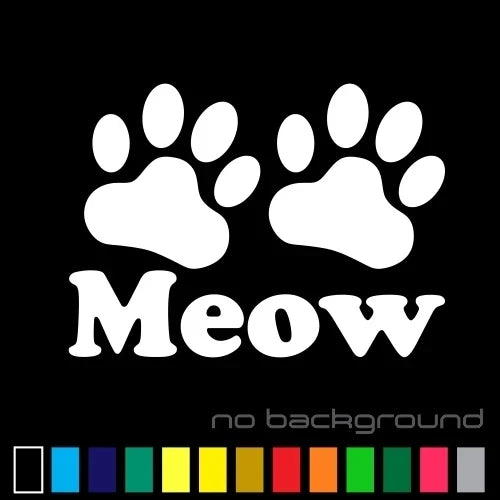 Meow Paw  Die Cut Vinyl Decal