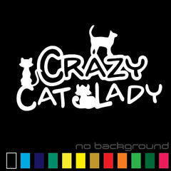 Crazy Cat Lady Die Cut Vinyl Decal
