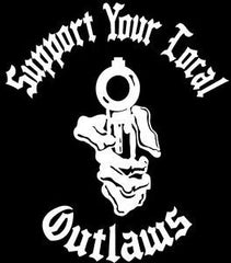 Outlaw Support your local Outlaws Biker Die Cut Vinyl Decal