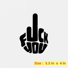 Middle Finger Die-Cut Auto Decal Car Truck Window F You Fck You Vinyl Die Cut Vinyl Decal