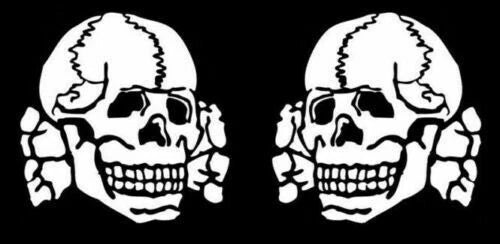 Biker death head decal Die-Cut Vinyl Decal