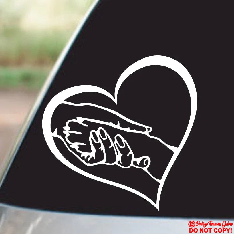 HAND HOLDING   Die Cut Vinyl Decal