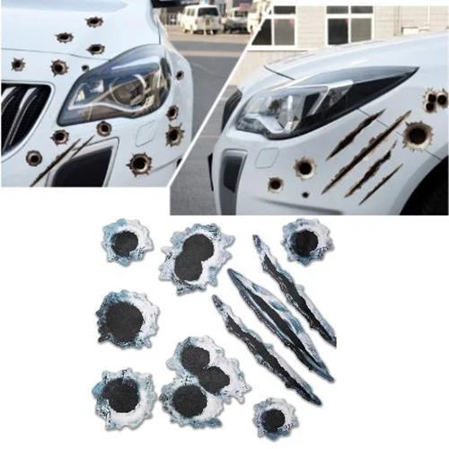 Realistic Bullet Holes Die Cut Vinyl Decal