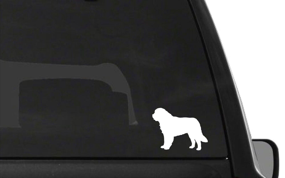 saint bernard vinyl dog decal black die cut vinyl sticker for cars trucks windows