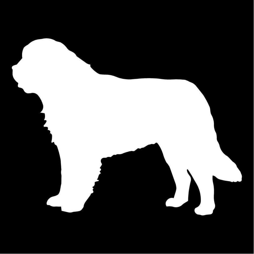 saint bernard vinyl dog decal white die cut vinyl sticker for vehicles and laptops