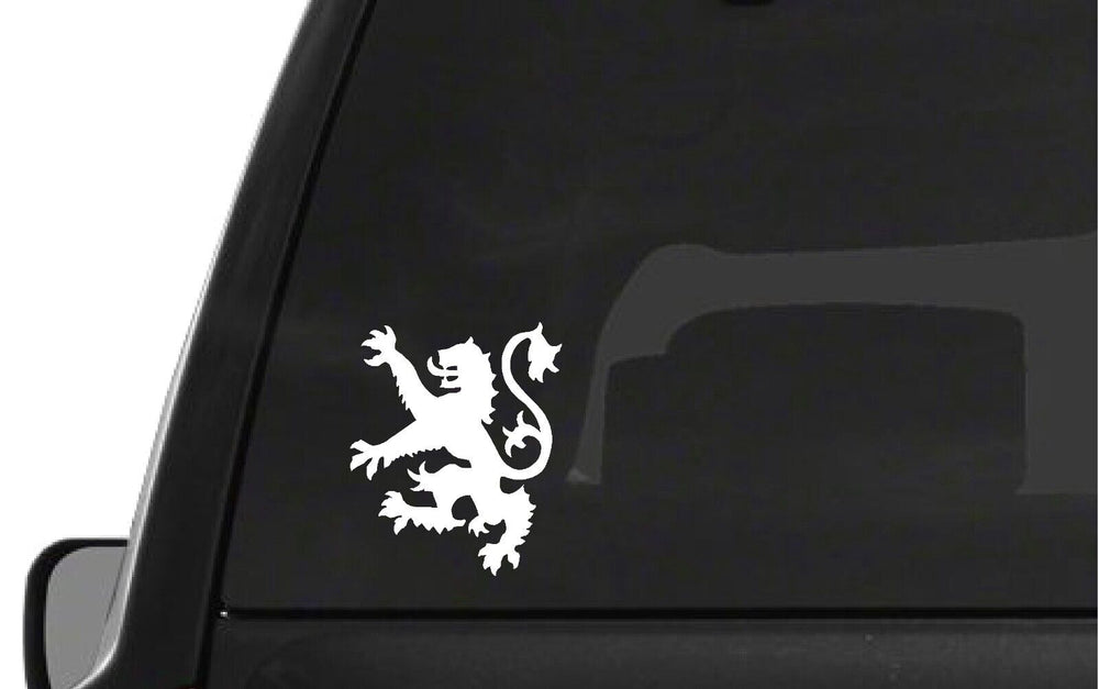 scottish-lion-coat-of-arms-vinyl-sticker size options for cars trucks laptops