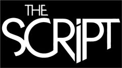script-band-logo-vinyl-sticker white waterproof for cars trucks laptops