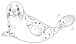 Seal Or Sea Lion On White Sticker Die Cut Vinyl Decal