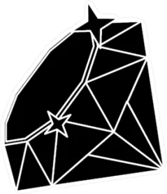 Shining Black Diamond Sticker Die Cut Vinyl Decal