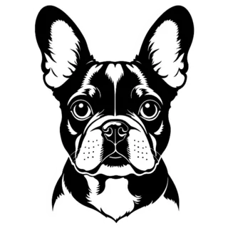 Silhouette French Bulldog Sticker Die Cut Vinyl Decal